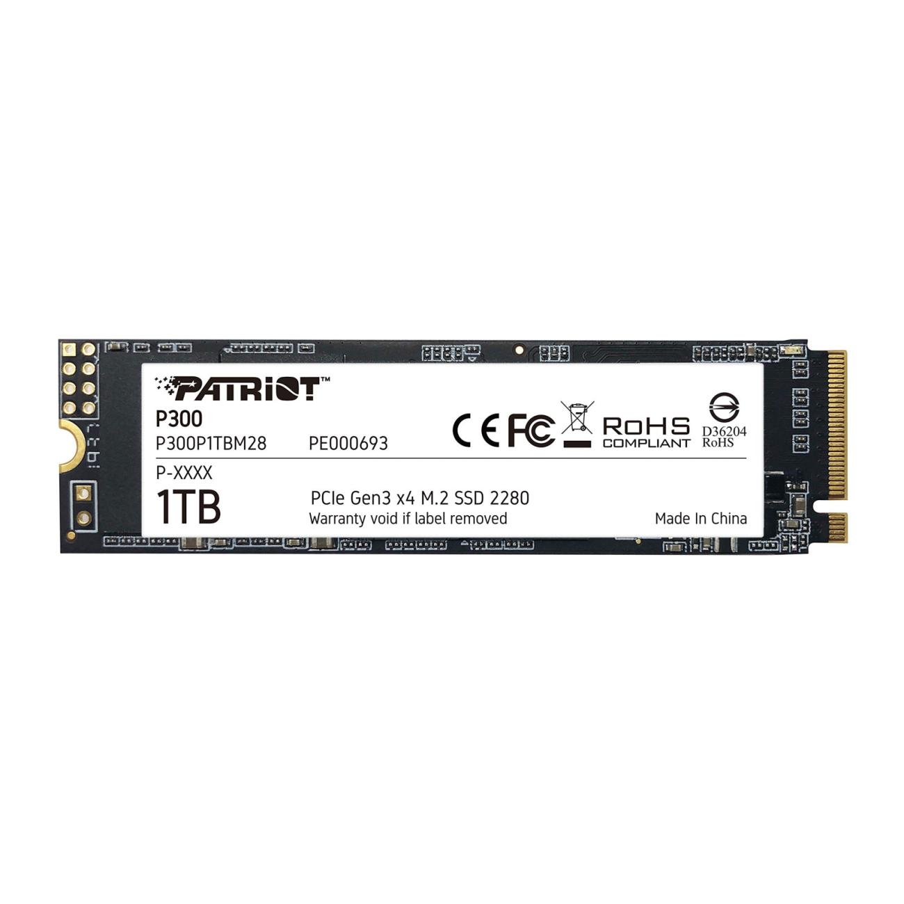 SSD Patriot P300 1TB M.2 2280 PCIe Gen 3x4 NVMe per PC