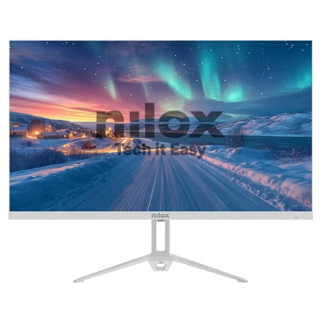 Nilox Monitor 27 pollici Full HD IPS Bianco NXM27FHD100W - Schermo PC HDMI VGA