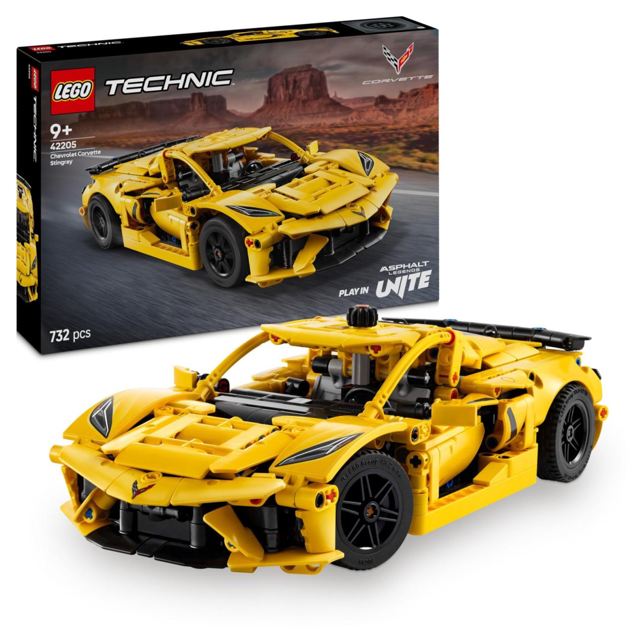 LEGO Technic 42205 Chevrolet Corvette Stingray Auto da Corsa Kit Costruzione 9+ Anni