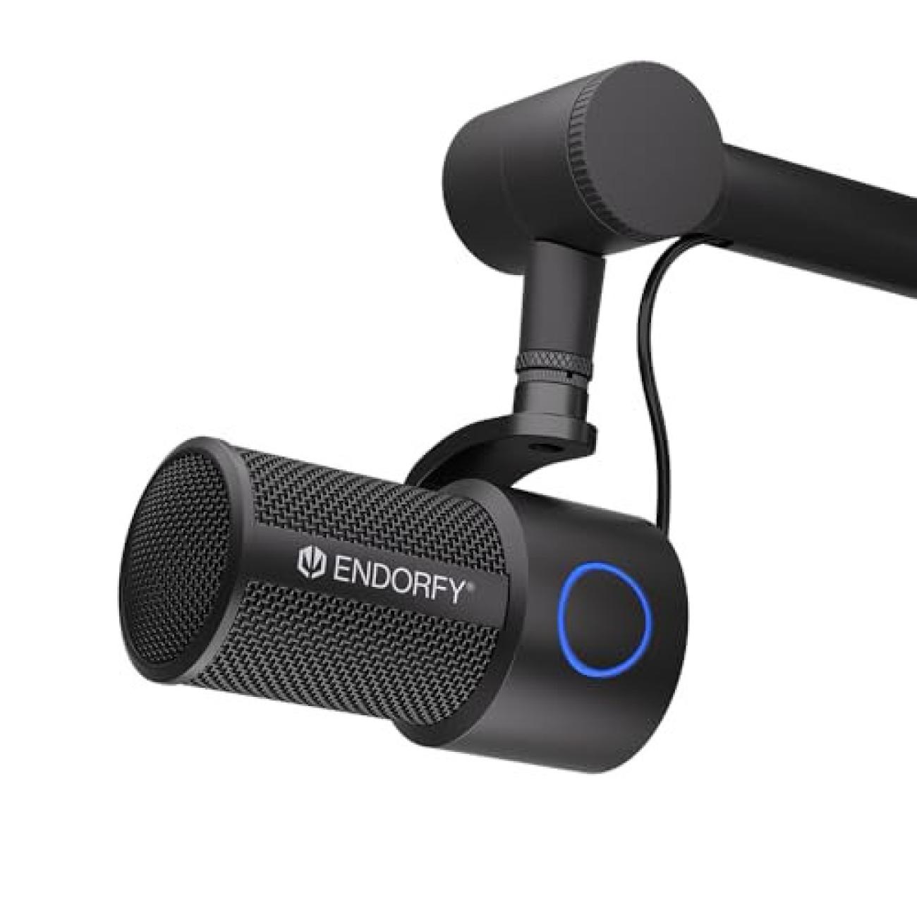 ENDORFY Microfono USB EY1B009 per Streaming Studio Nero con Membrana Oro