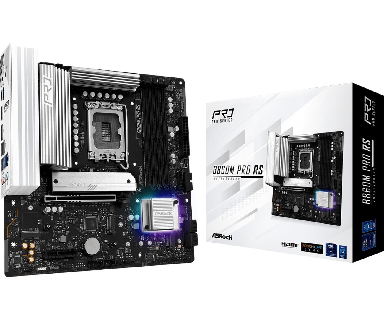 Asrock B860M Pro RS Scheda Madre microATX LGA1851 DDR5 Dual-channel Intel B860