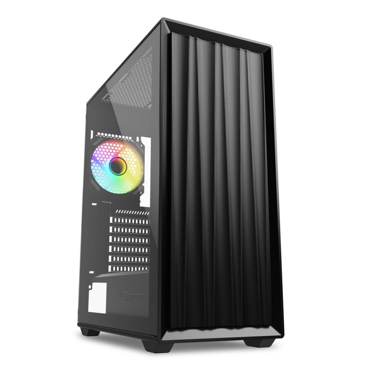 Sharkoon VK3 RGB Case PC Full Tower ATX Vetro Temperato Nero 4 Ventole