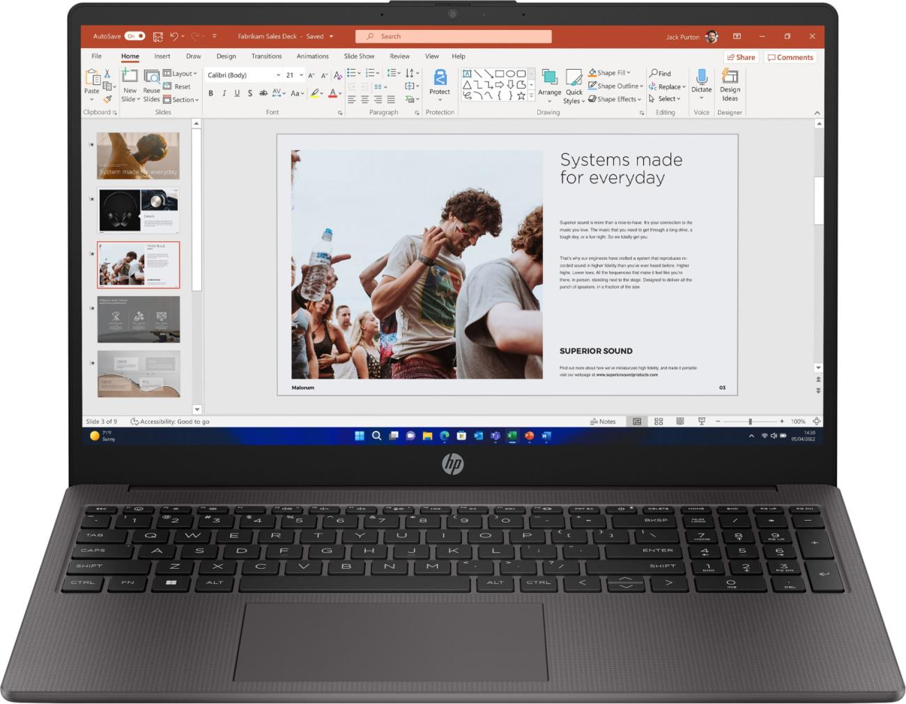 HP 255 G10 Notebook 15.6" AMD Ryzen 5 8GB 256GB SSD Windows 11 Pro Argento