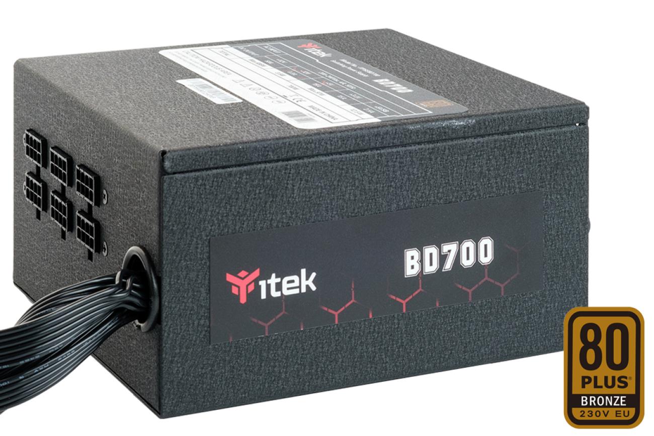 Alimentatore BD700 - 700W- 80Plus EU Bronze PFC Attivo- Ventola HDB 12cm- DC to DC- Semi Modulare