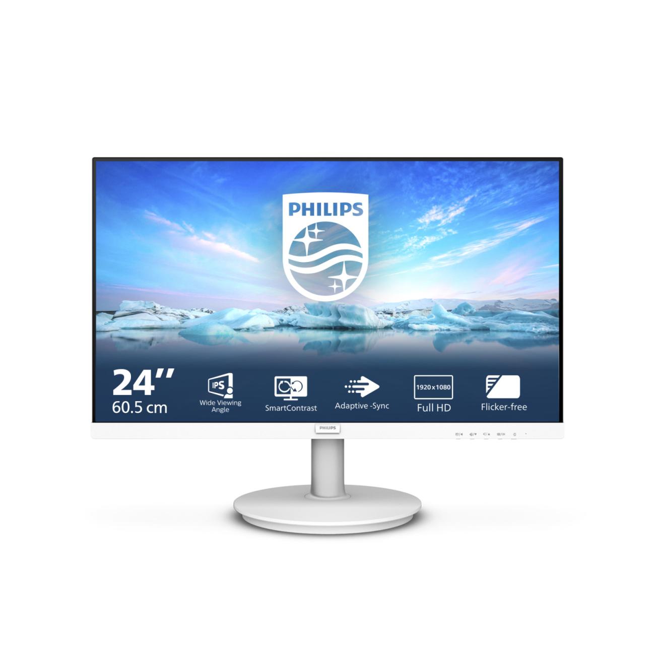 Philips V Line 241V8AW/00 Monitor PC 23.8" Full HD IPS 75Hz Bianco