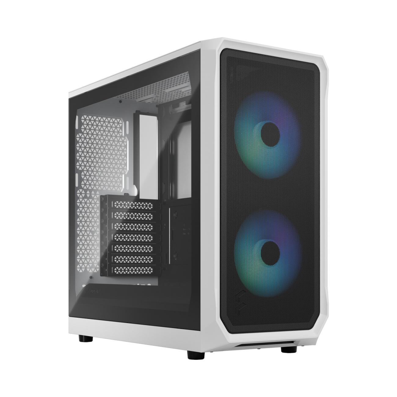 Fractal Design Focus 2 Case PC ATX Bianco RGB Vetro Temperato Ventole 140mm