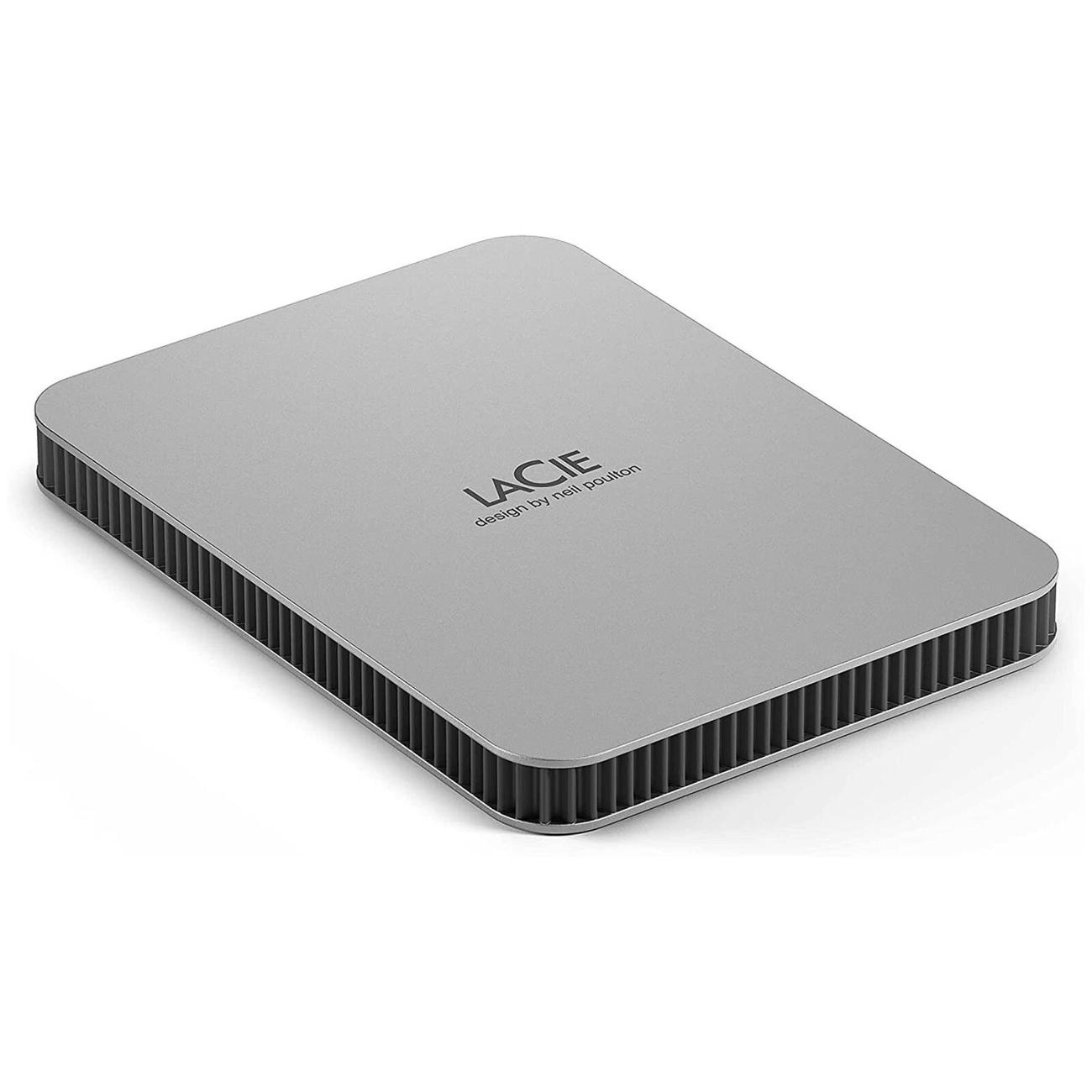 LaCie Mobile Drive 2022 Disco Rigido Esterno 2 TB USB-C Argento Compatibile Mac e PC