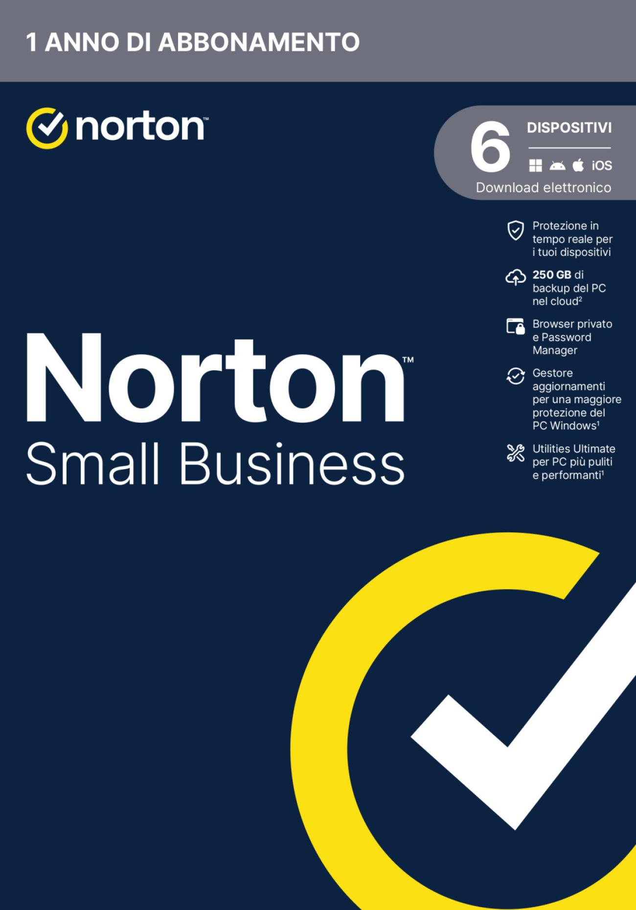 Norton Small Business Antivirus per piccole imprese | 6 dispositivi | Licenza 1 anno