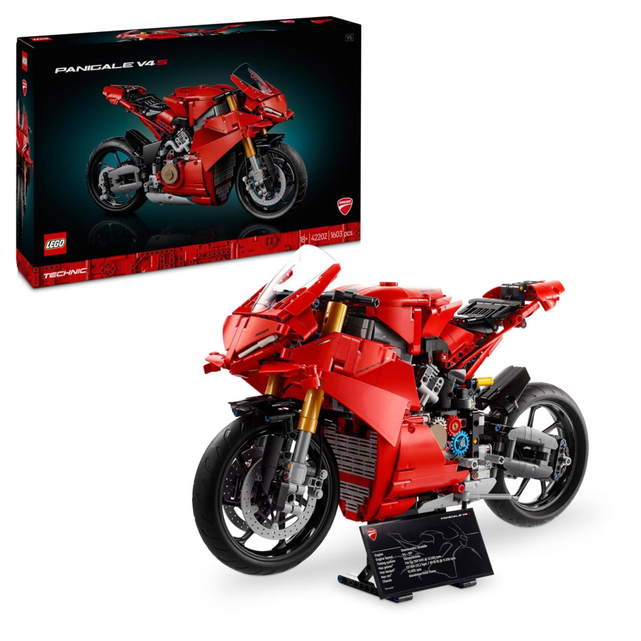 LEGO Technic 42202 Ducati Panigale V4 S Modellino da Costruire per Adulti