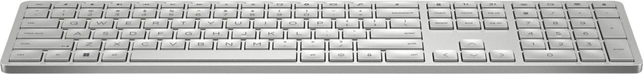 HP Tastiera Wireless Bluetooth Programmabile 970 Argento con Tastierino Numerico