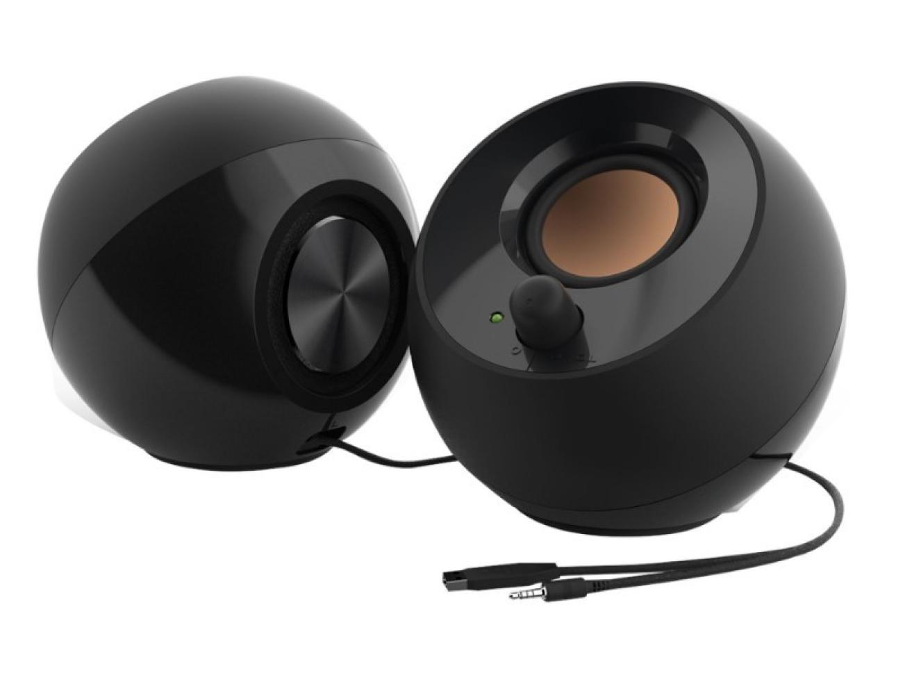 Creative Labs Pebble Altoparlanti PC 2.0 Canali 4,4W Cablati Nero con Manopola Volume