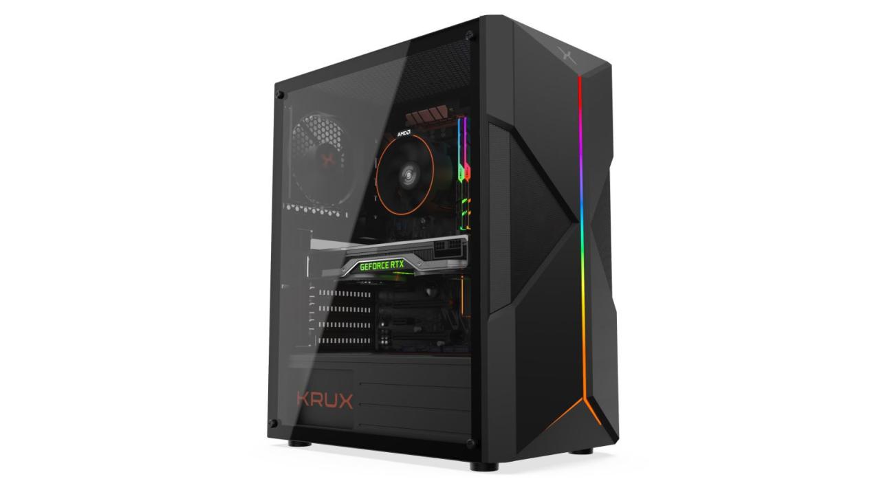 KRUX Astral KRX0031 Case PC Gaming ATX microATX Mini-ITX Nero Vetro Temperato