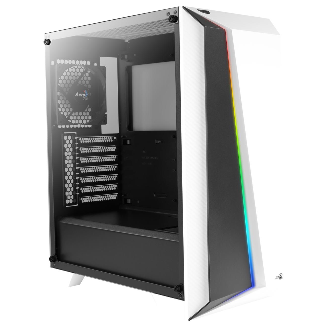 Aerocool Cylon Pro Case PC Midi Tower Bianco Vetro Temperato ATX/micro ATX/Mini-ITX