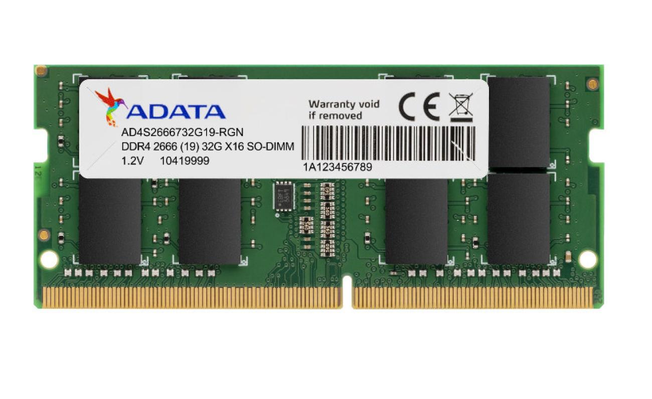 ADATA Memoria RAM 8GB DDR4 2666MHz SO-DIMM per Portatile AD4S26668G19-SGN