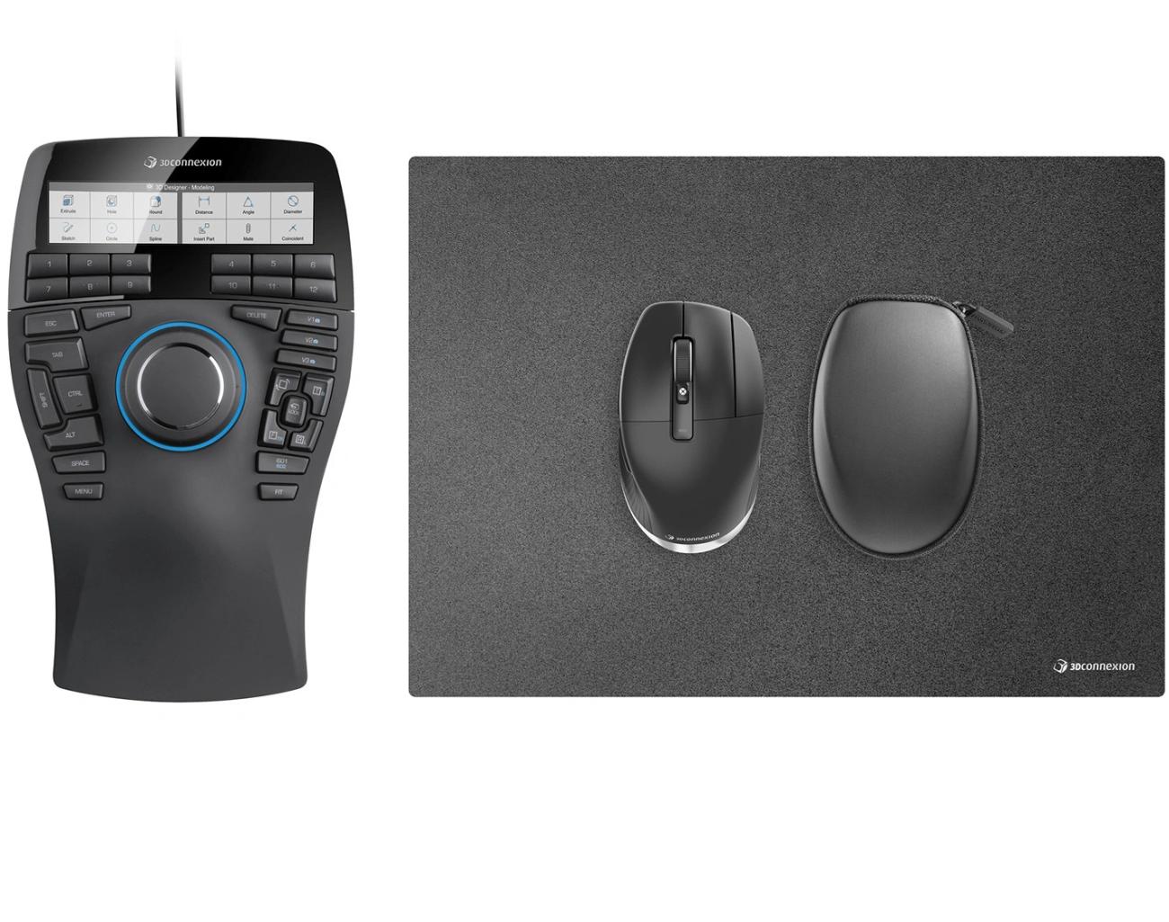 3Dconnexion SpaceMouse Enterprise Kit 2pz Nero Mouse 3D Wireless 31 Tasti 6DoF Ufficio