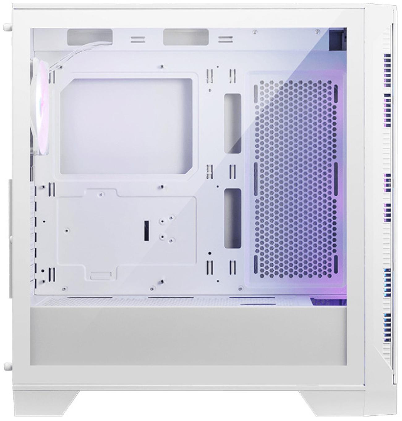 MSI MAG FORGE 320R Case PC Micro Tower Bianco con Ventole ARGB e Vetro Temprato