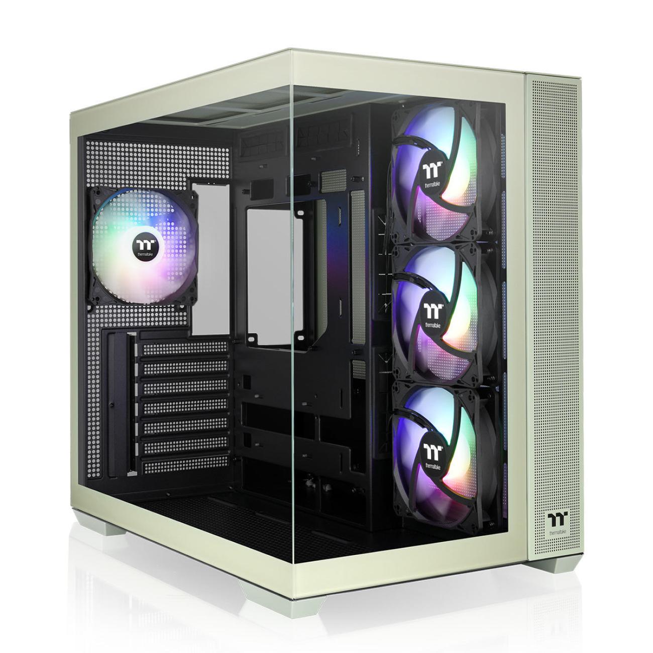 Thermaltake View 380 TG Case PC Midi Tower ATX Verde ARGB Vetro Temperato