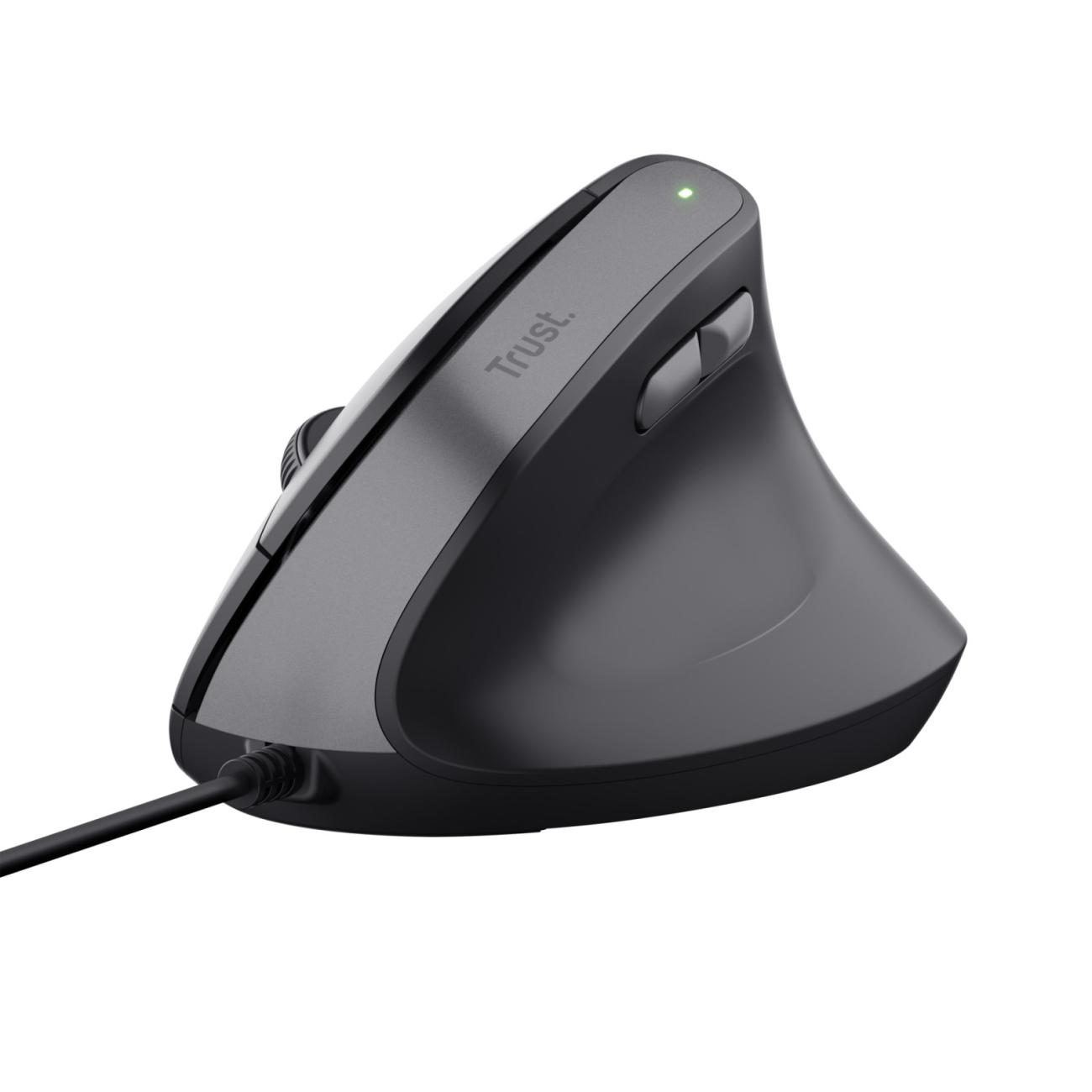 Trust Bayo II Mouse Verticale Ergonomico 2400 DPI USB per Destrorsi Nero