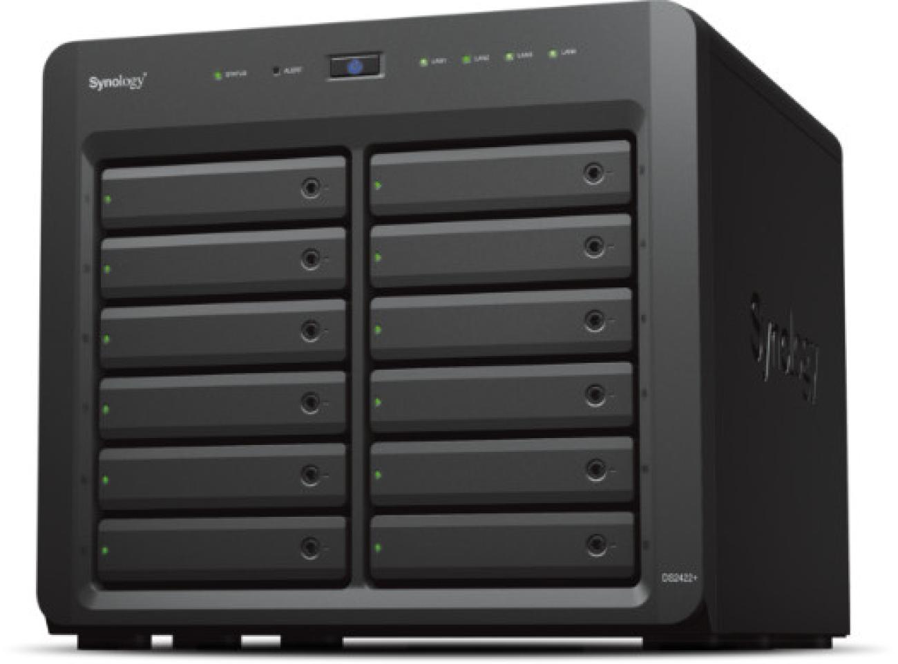 Synology NAS DS2422+ 12 bay 108TB max Ryzen Nero - Dispositivo archiviazione rete