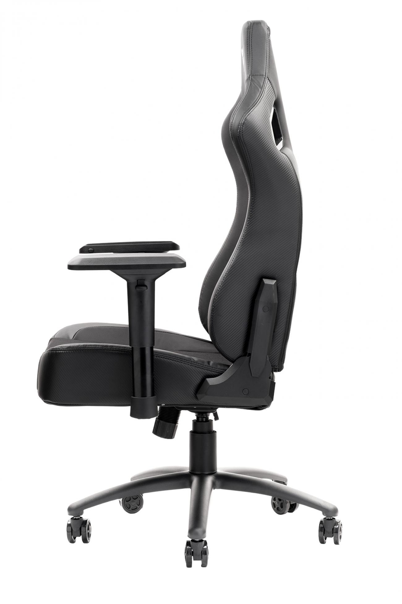 itek Gaming Chair SCOUT PM30 - PVCe Tessuto, Braccioli 4D, Nero Bianco