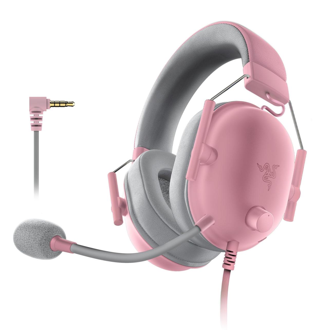 Razer BlackShark V2 X Cuffie da Gioco Cablate Quartz Rosa Driver 50mm Audio 7.1