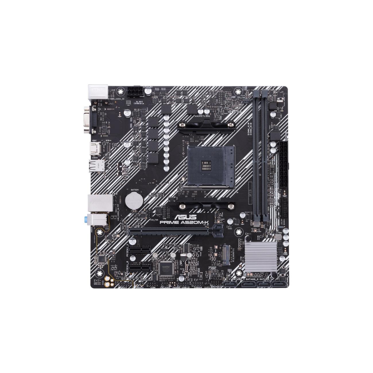 ASUS PRIME A520M-K Scheda Madre micro ATX Socket AM4 per AMD Ryzen