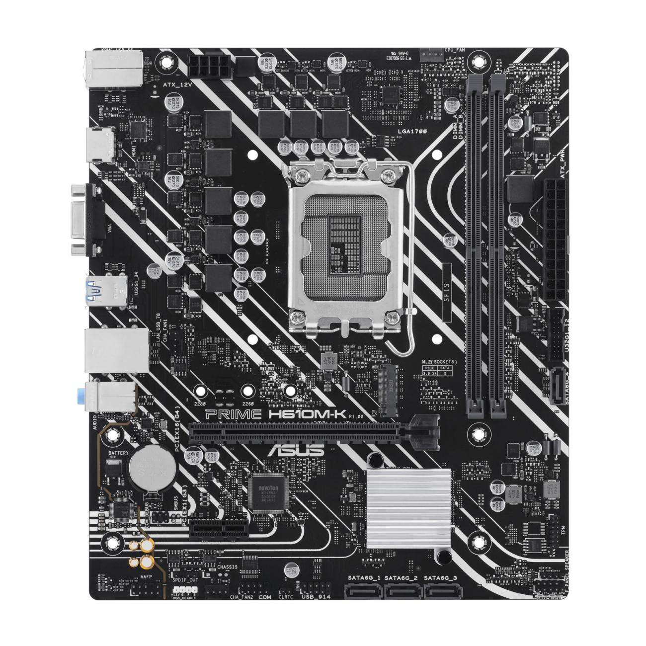 ASUS Prime H610M-K Scheda Madre micro ATX LGA 1700 DDR5 Dual-Channel Intel H610