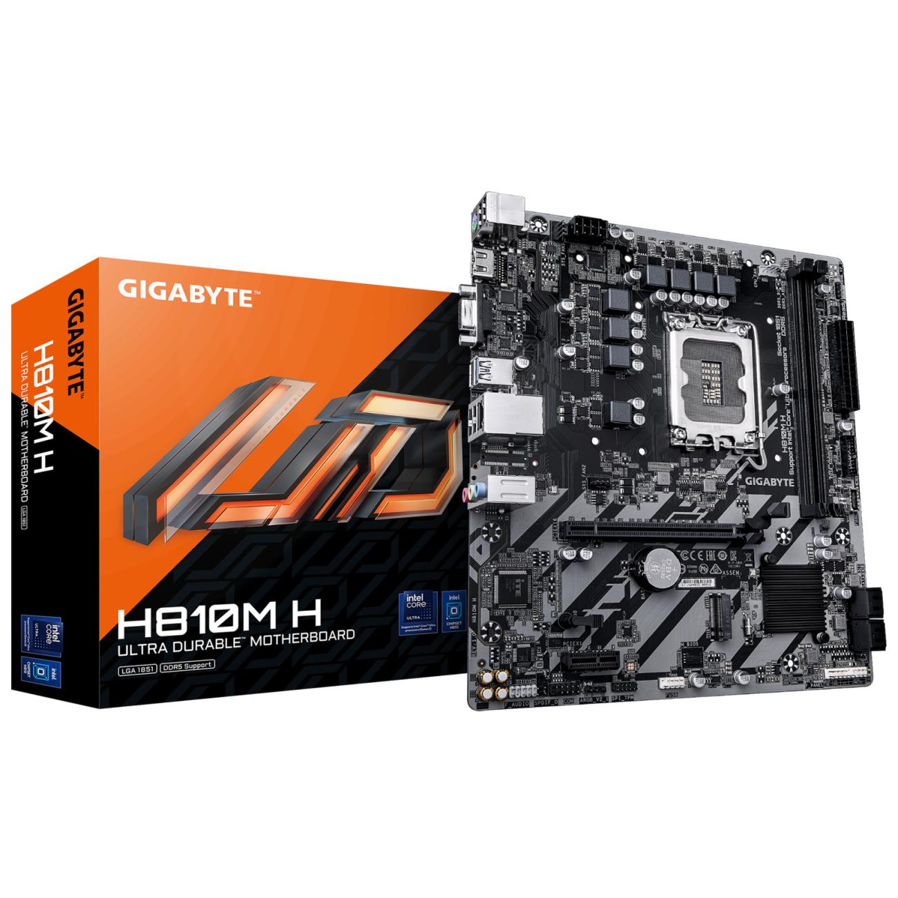 GIGABYTE Scheda madre micro ATX H810M H LGA1851 DDR5 6400MHz per Intel Core Ultra