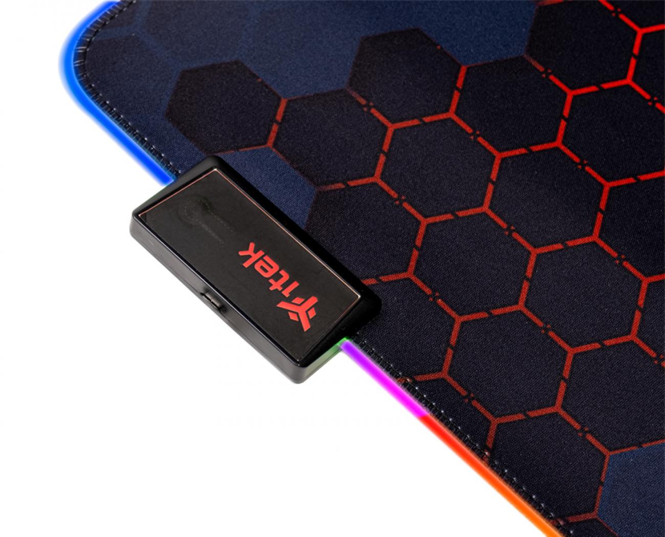 Gaming Mouse Pad RGB E1 - Materiale Premium, Antiscivolo, Massima Precisione, RGB con 12 modalit,...