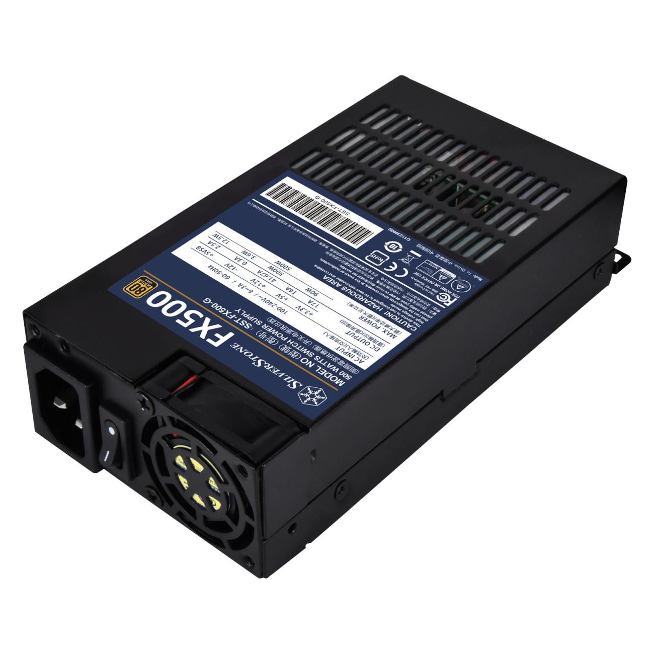 Silverstone FX500 Alimentatore 500W FlexATX 80 PLUS Gold per Server Nero