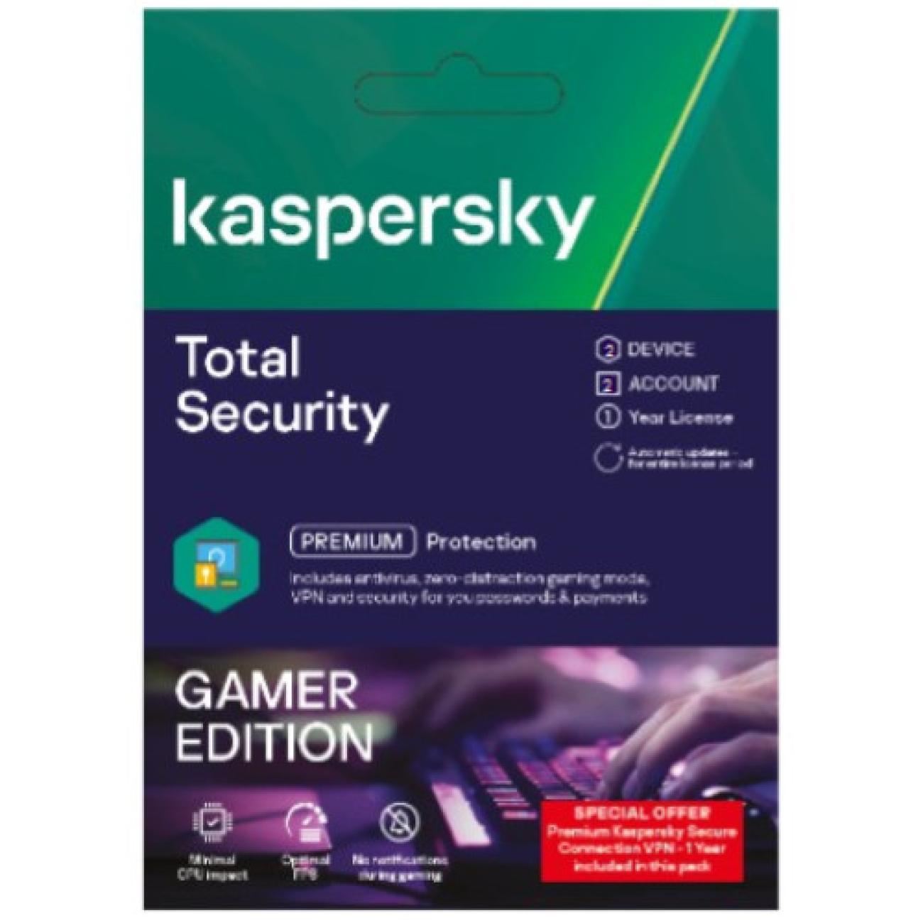 Kaspersky Total Security 2019 | Antivirus 1 Utente 2 Dispositivi | Licenza 1 Anno