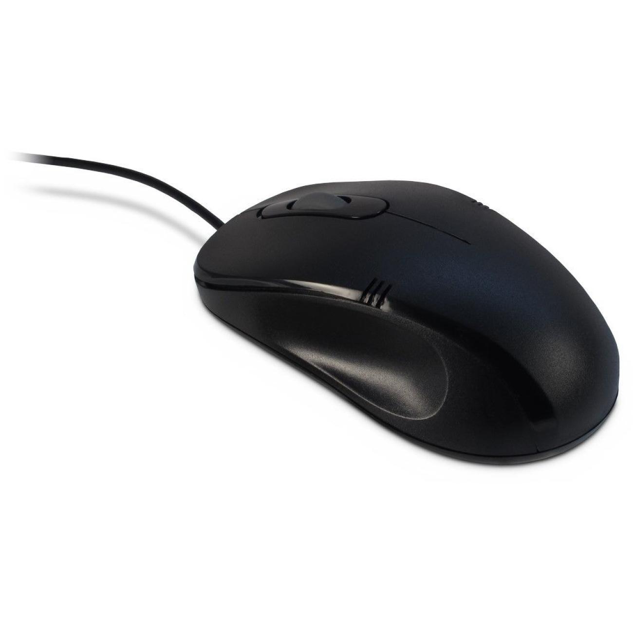 Mouse Inter-Tech M-3026 Ottico USB Ambidestro 1000 DPI Nero per Ufficio Ergonomico