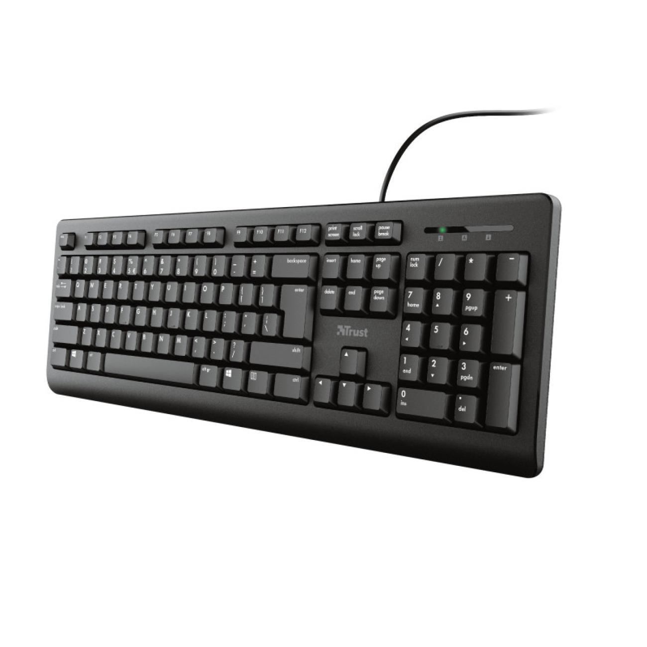 Trust Primo 23882 Tastiera USB QWERTY Italiano Full-size Silenziosa Nera
