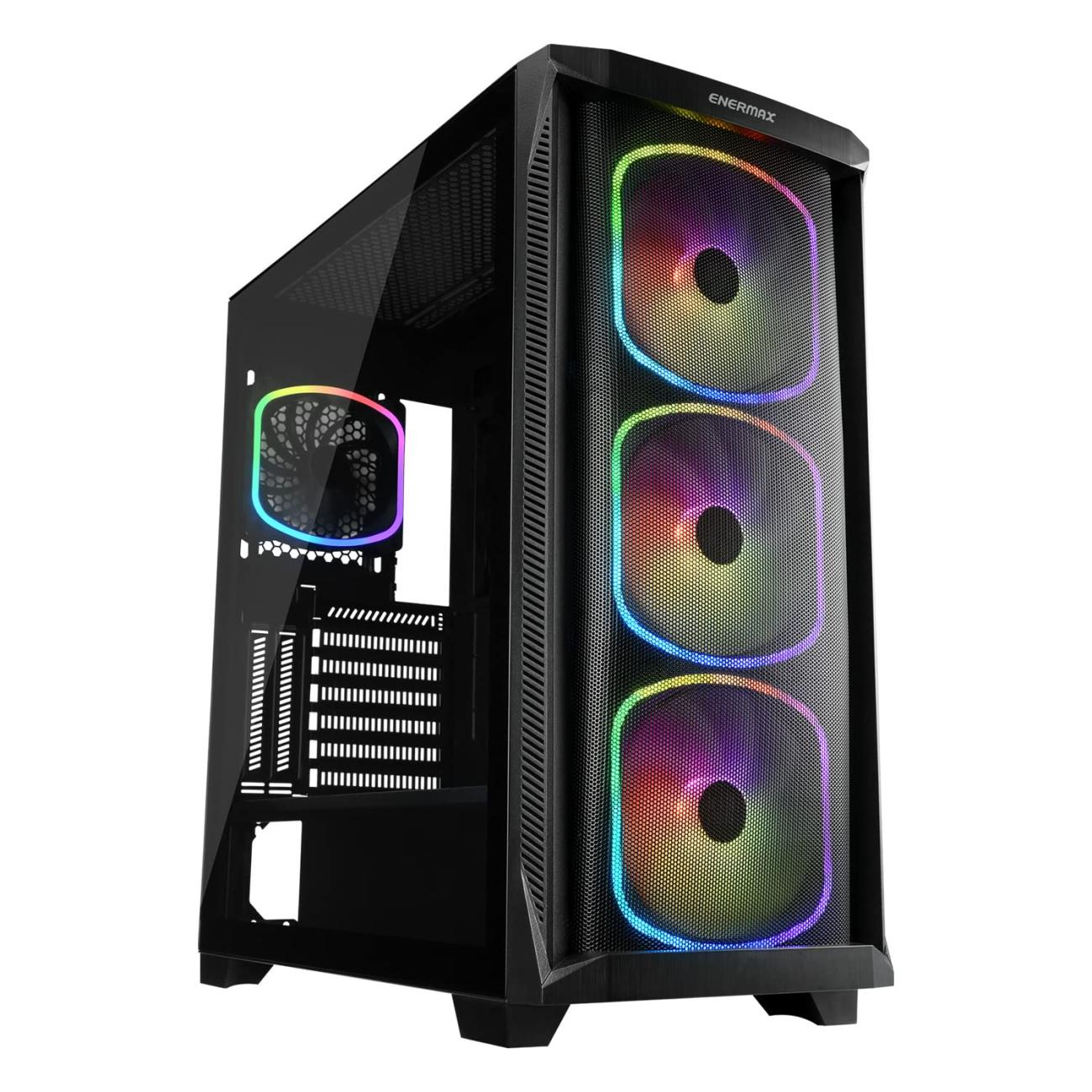 Enermax STARRYKNIGHT SK30 Custodia E-ATX per PC 4 Ventole RGB Design Curvo