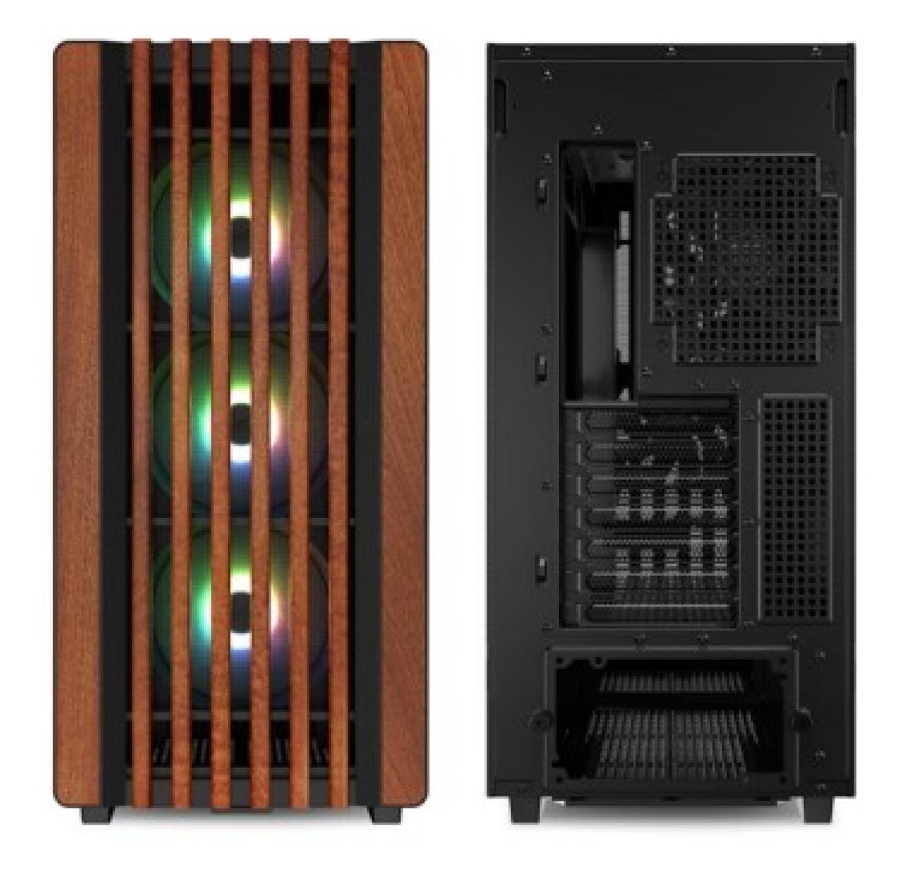 Sharkoon REBEL C70M RGB Full Tower Nero, Legno