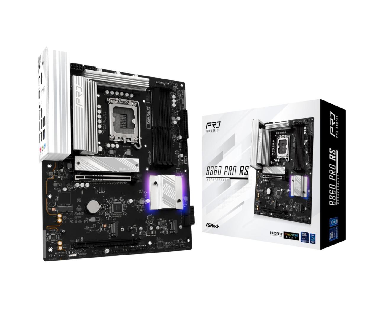 ASRock Scheda Madre B860 Pro RS DDR5 LGA 1851 ATX per Intel - Componenti PC