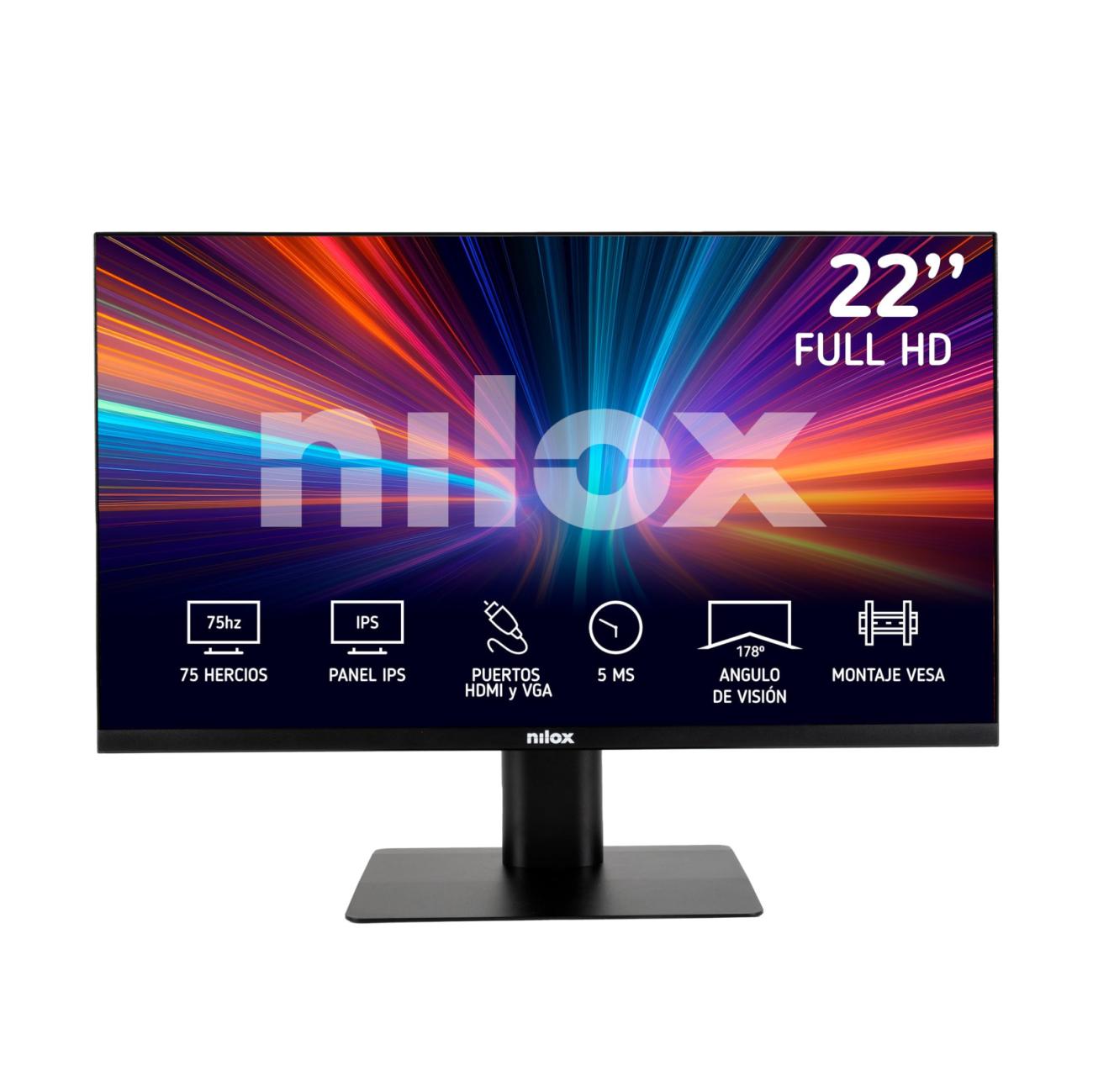 Nilox Monitor Gaming 22 Pollici Full HD 75Hz 5ms NXM22FHD11