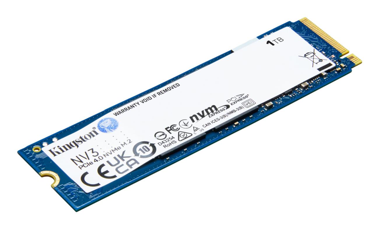 Kingston NV3 SSD M.2 1TB PCIe 4.0 NVMe 2280 per PC e Laptop