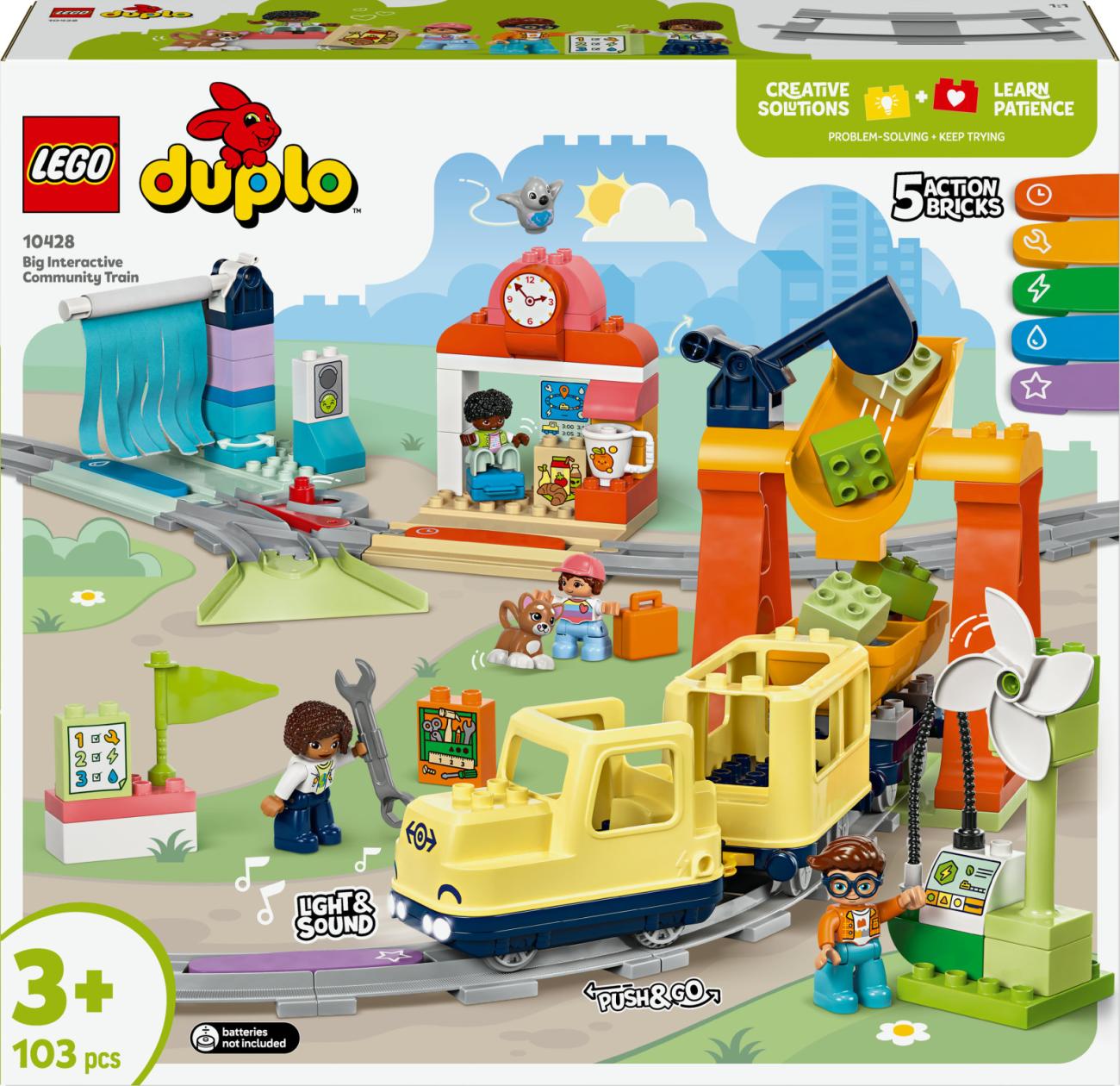 LEGO Grande Treno Comunitario Interattivo 10428 - Set Costruzioni 103 Pezzi 3+ Anni