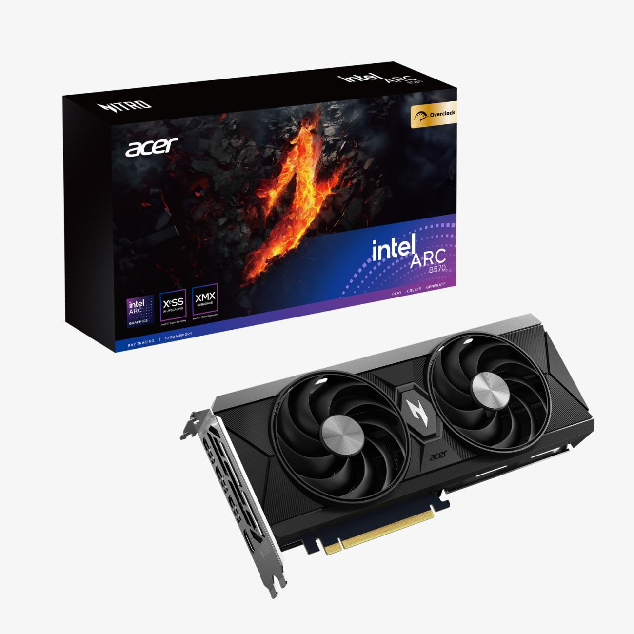 Acer Nitro Scheda Grafica Intel Arc B570 10GB GDDR6 160bit OC Nero
