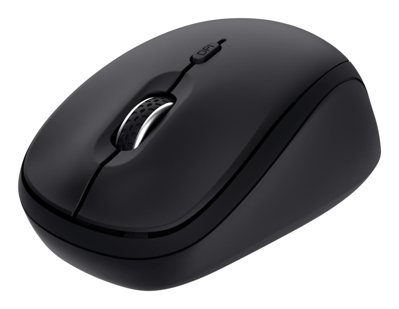 Trust Yvi+ Mouse Wireless RF e Bluetooth Ambidestro 1600 DPI Nero Universale