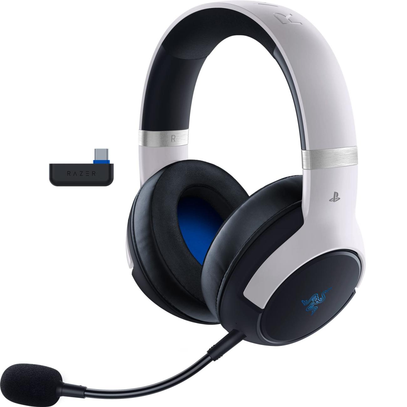 Razer Kaira HyperSpeed Cuffie da Gioco Wireless Bianche Bluetooth 2.4GHz Triforce 50mm