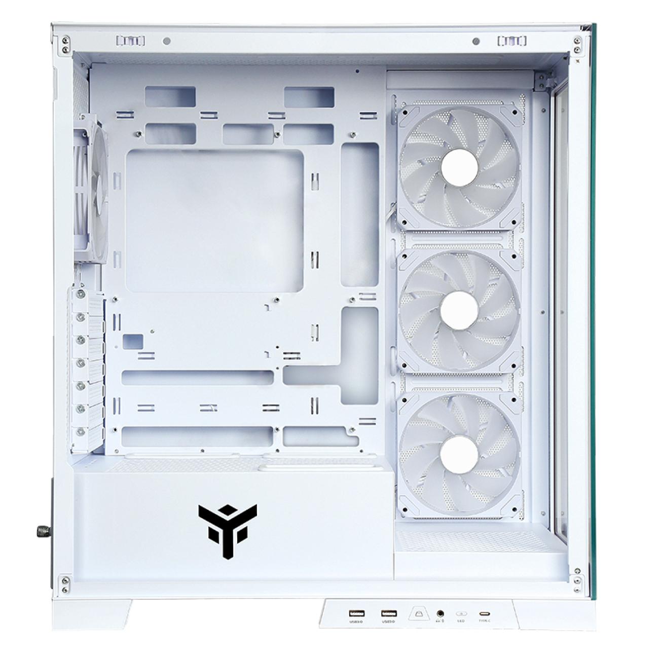 Case SHOWBUI 45W - Gaming Tower- ATX- 4x12cm ARGB fan- 2xUSB3- Type-C- Side & Front Panel...