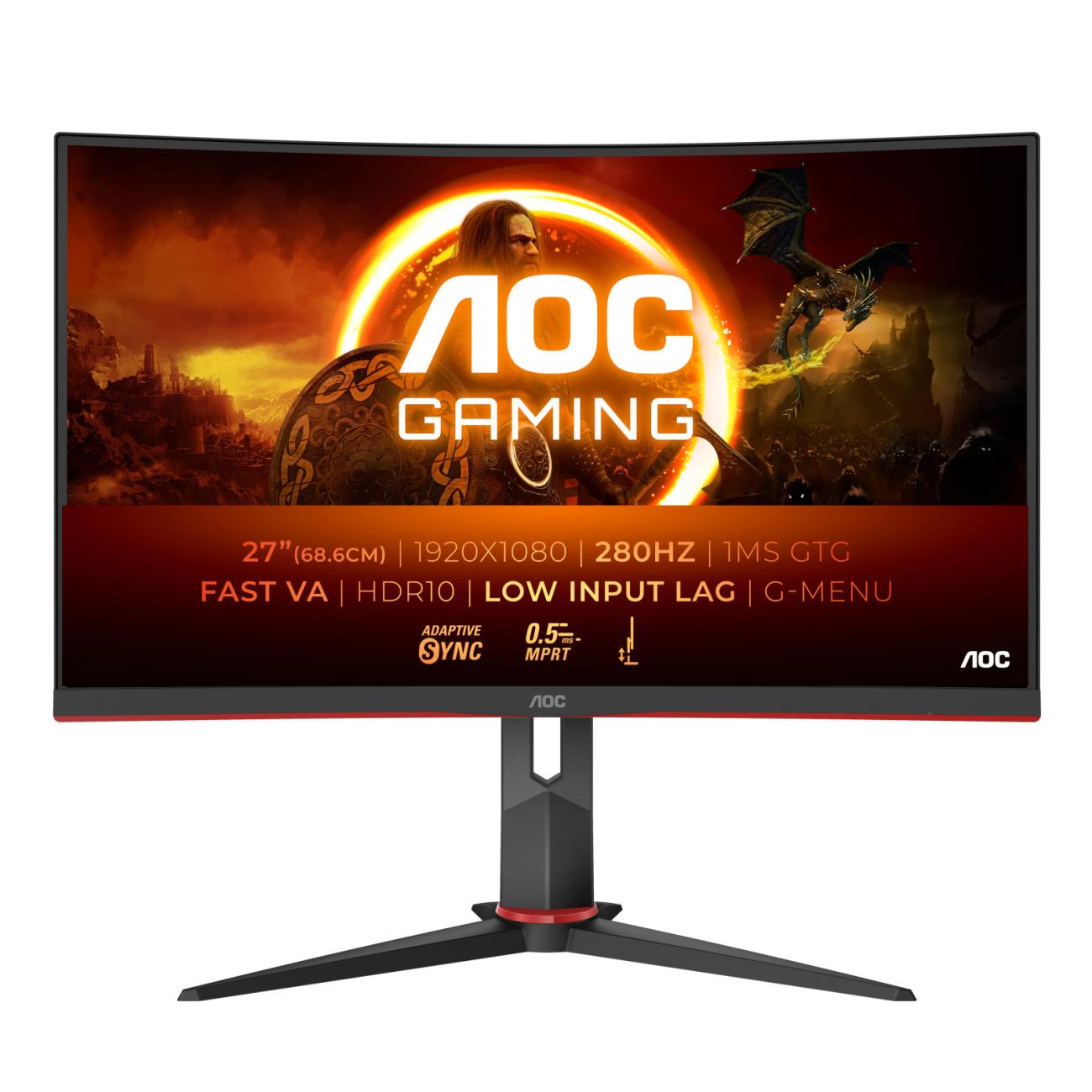 AOC C27G2Z3BK Monitor Gaming 27" Curvo Full HD 240Hz VA HDR10