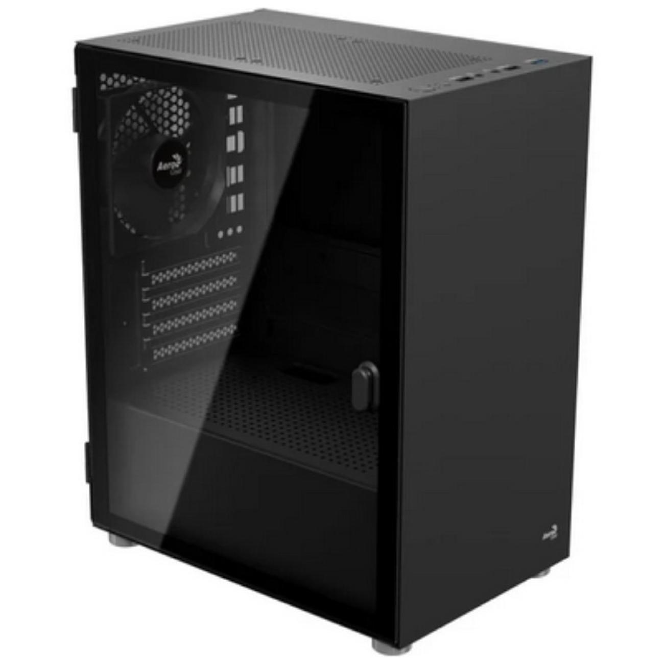 Aerocool CS-111-G-BK-v1 Case Mini Tower Nero Vetro Temperato MicroATX/Mini-ITX