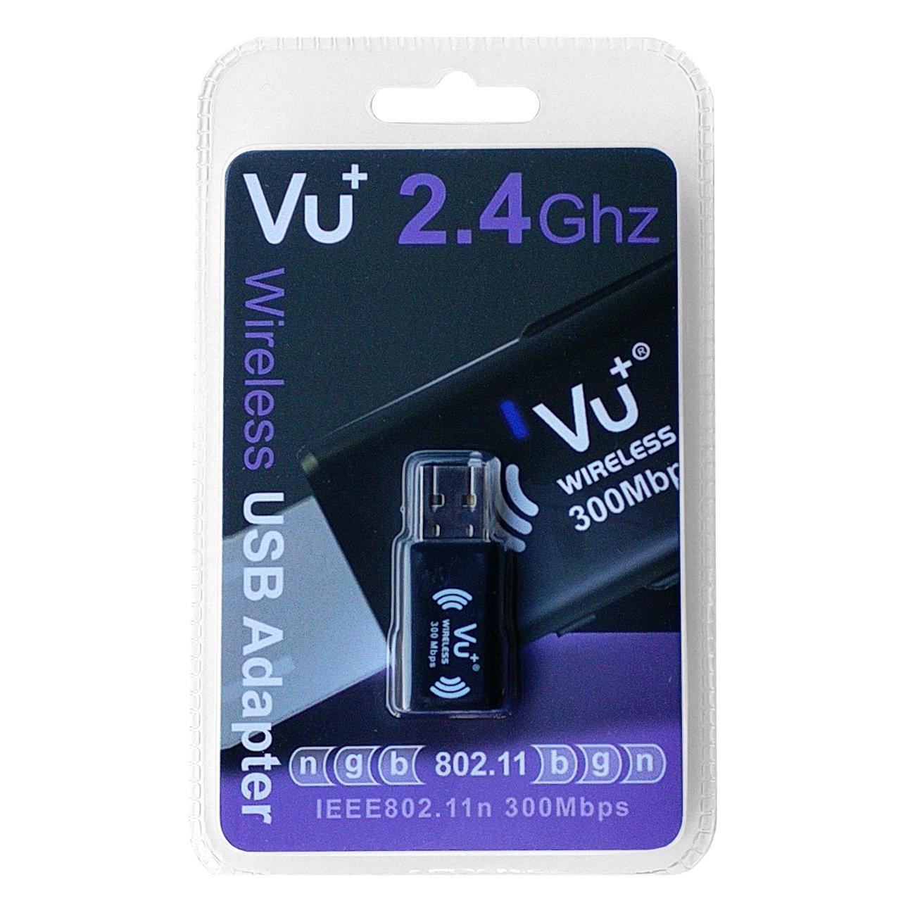 VU+ Adattatore USB Wireless 300 Mbps con WPS Nero - Accessorio per Networking