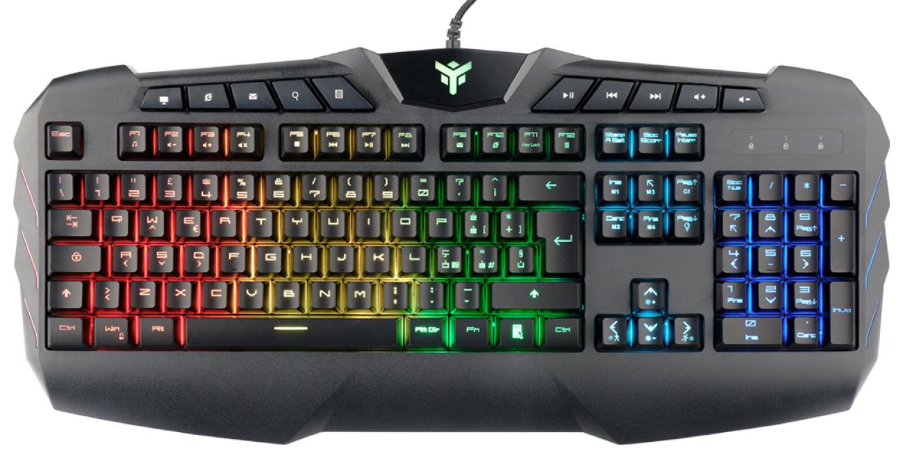 Combo Tastiera e Mouse T20 - Membrana- RGB- Multimediale- Mouse con software- RGB- Sensore P3212