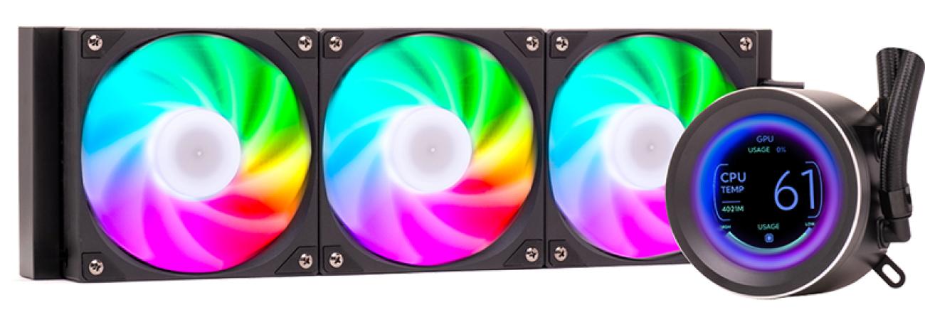 Dissipatore a liquido ARCTIC SPHERE LCD 360 - 360mm- Skt Universale- PWM fan- LCD 2.8" con...