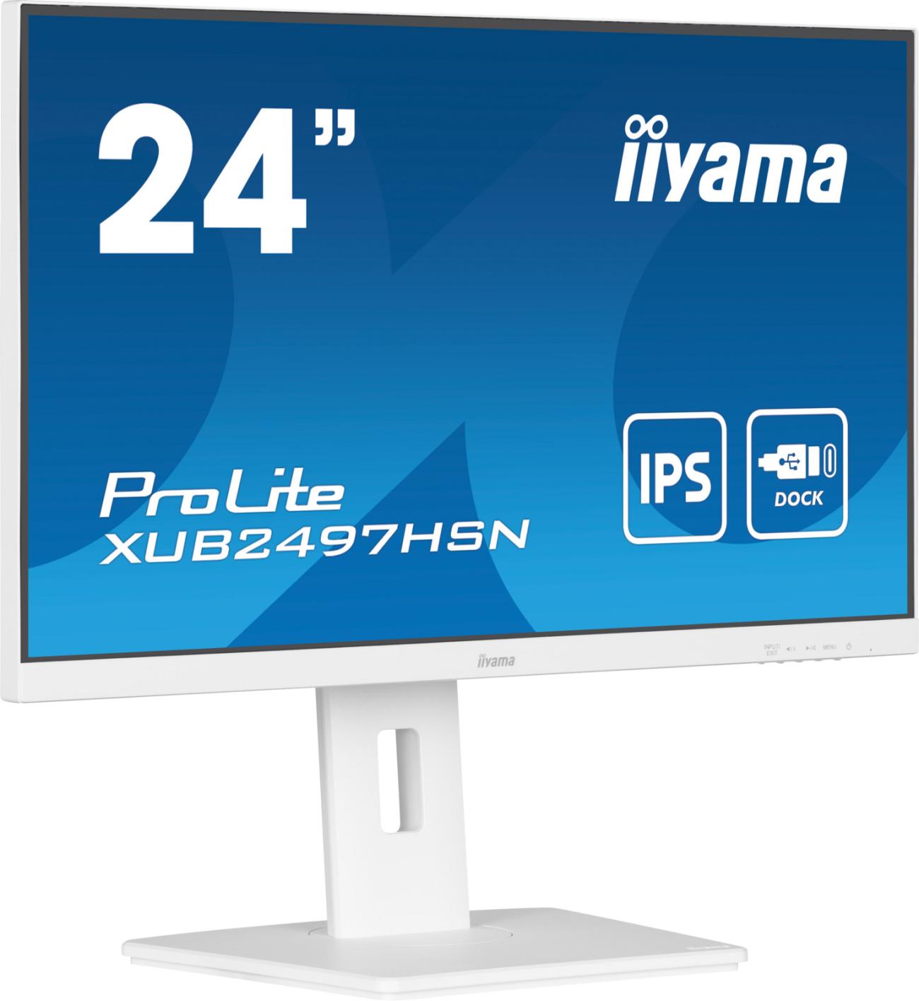 iiyama ProLite XUB2497HSN-W1 Monitor IPS 23.8" Full HD 100Hz Bianco