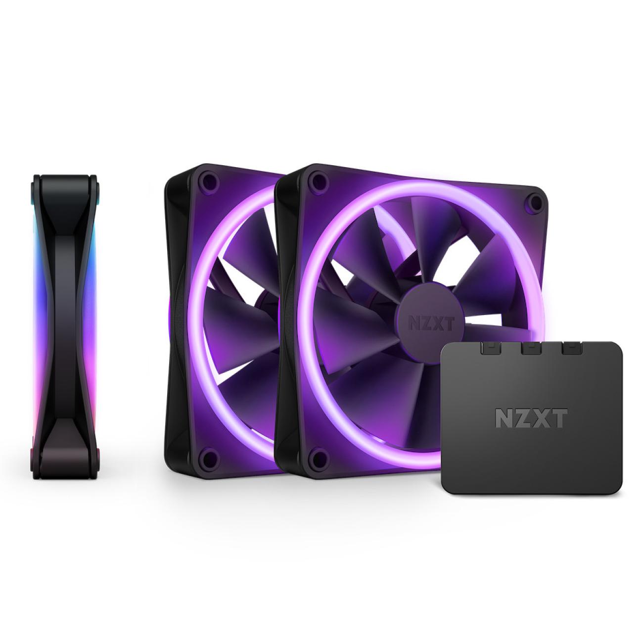 NZXT F120 Ventilatore RGB 120mm PWM per Case - Triple Pack Nero